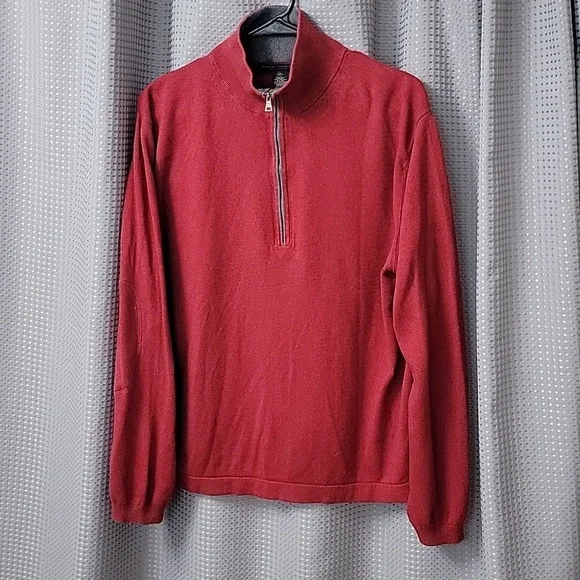Banana Republic Silk Cashmere 1/2 Zip Sweater Size XL - Picture 1 of 6